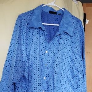 Plus Size Blue Blouse, Shell